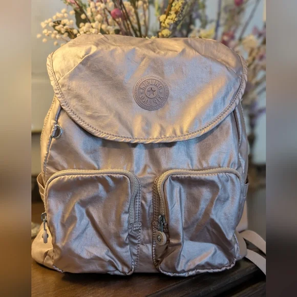 Kipling Metallic Backpack - Picture 2 of 12